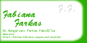 fabiana farkas business card